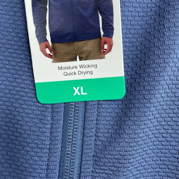 NEW Bench Urbanwear Men's XL Quick Drying Active Sweatshirt Blue Full Zip - Picture 7 of 8